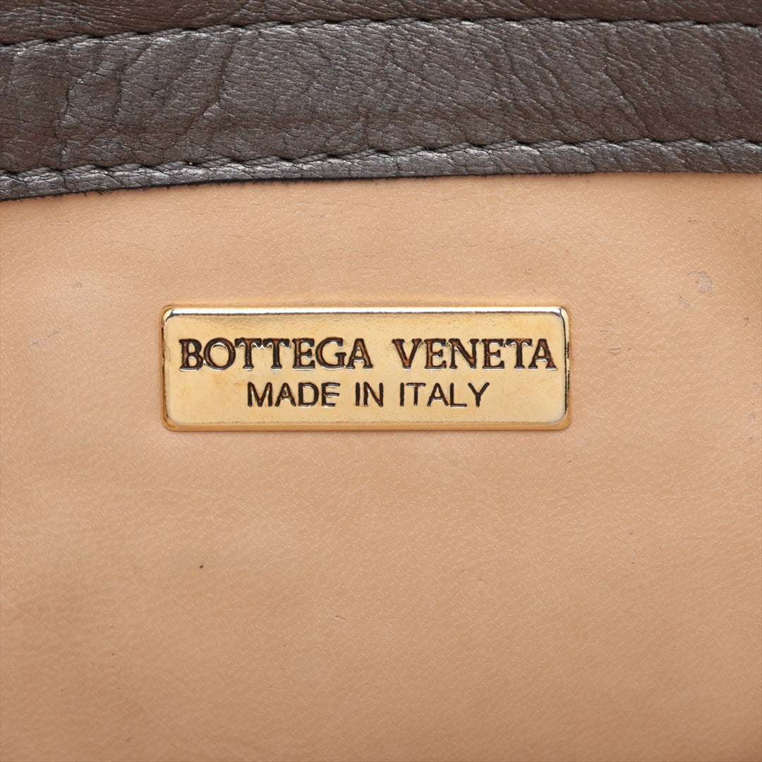 Bottega Veneta Intrecciato Leather Handbag Gray