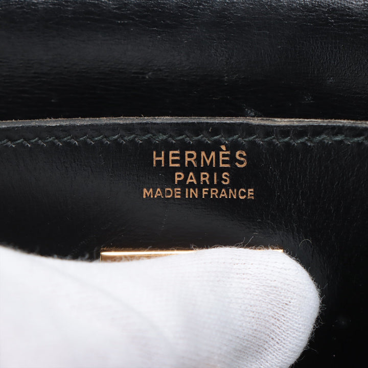 Hermes Kelly 32 Box Calf Black