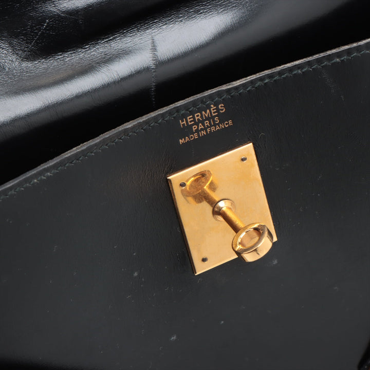 Hermes Kelly 32 Box Calf Black