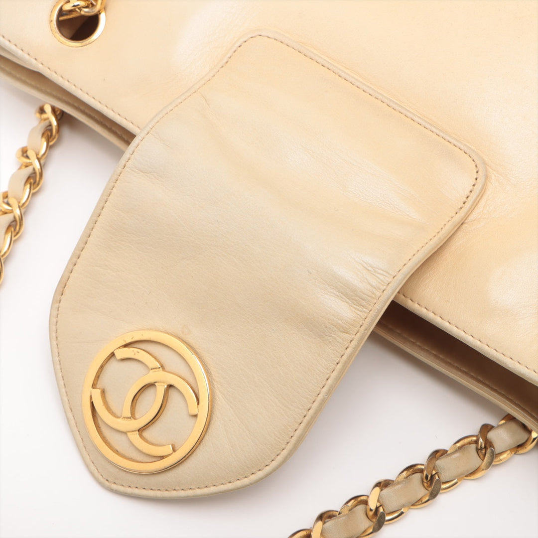 Chanel Matelasse Lambskin Chain Tote Bag Yellow Gold