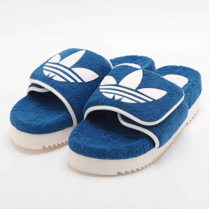 Gucci x Adidas GG Pattern Platform Slide Blue