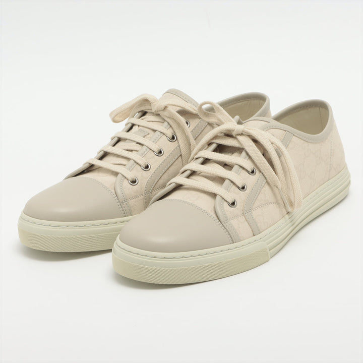 Gucci GG Canvas & Leather Sneakers Cream