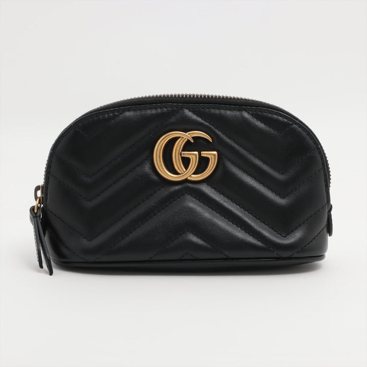 Gucci GG Marmont Leather Pouch Black