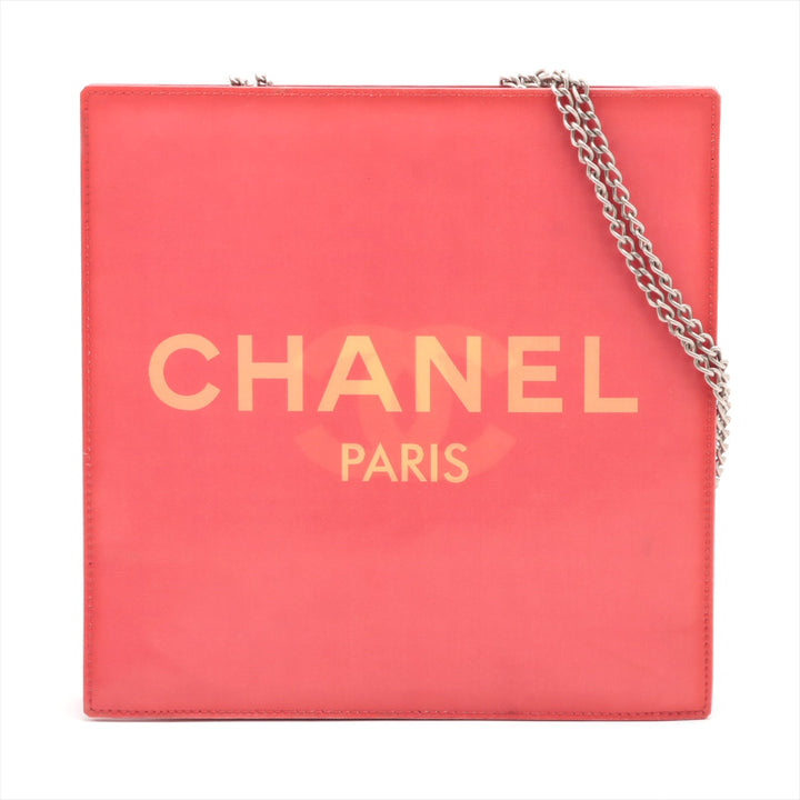 Chanel Hologram CC Logo Chain Tote Bag Red