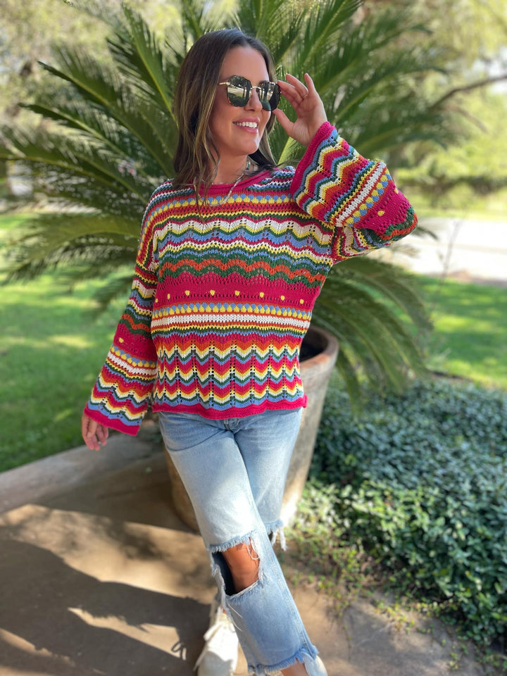 PREORDER: Abilene Crochet Sweater