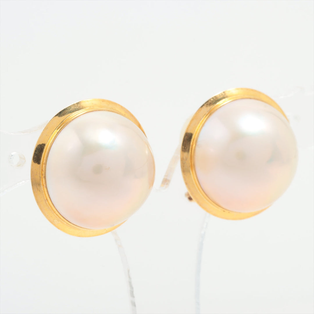 Mabe Round Pearl Clip-on Earings