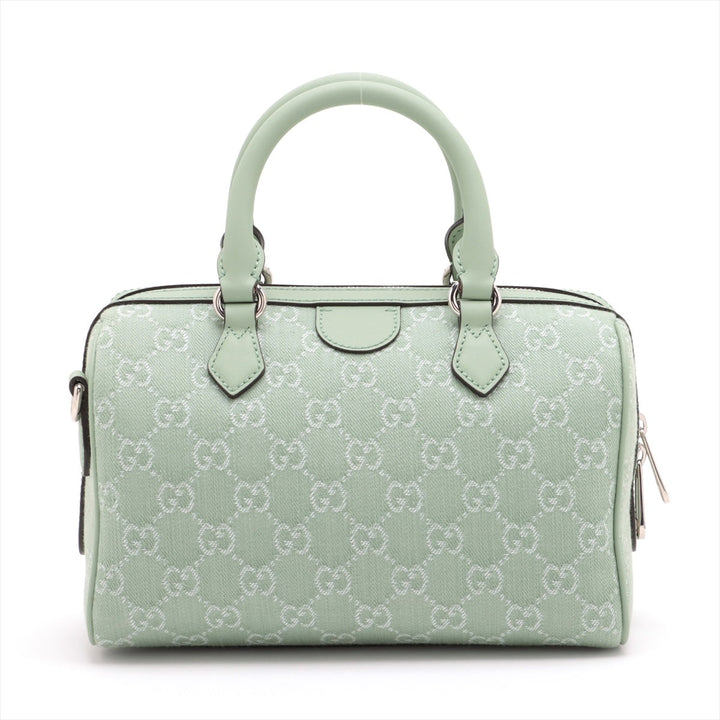 Gucci Ophidia Canvas Leather Two-Way Handbag Mint Green