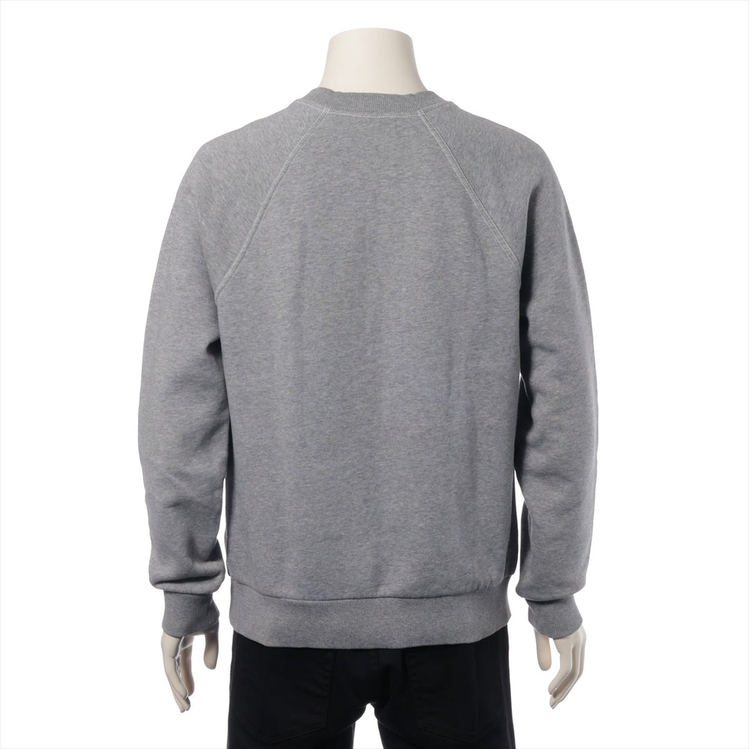 Burberry Embroidered Logo Cotton Sweatshirt Gray