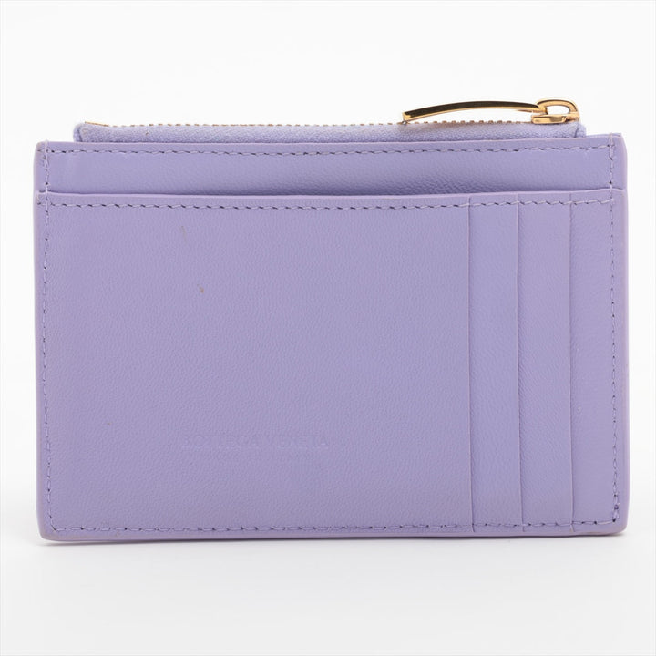 Bottega Veneta Maxi Intrecciato Leather Coin Card Case Purple