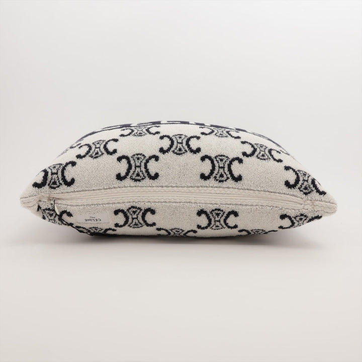 Celine Triomphe Decorative Pillow Ivory x Black