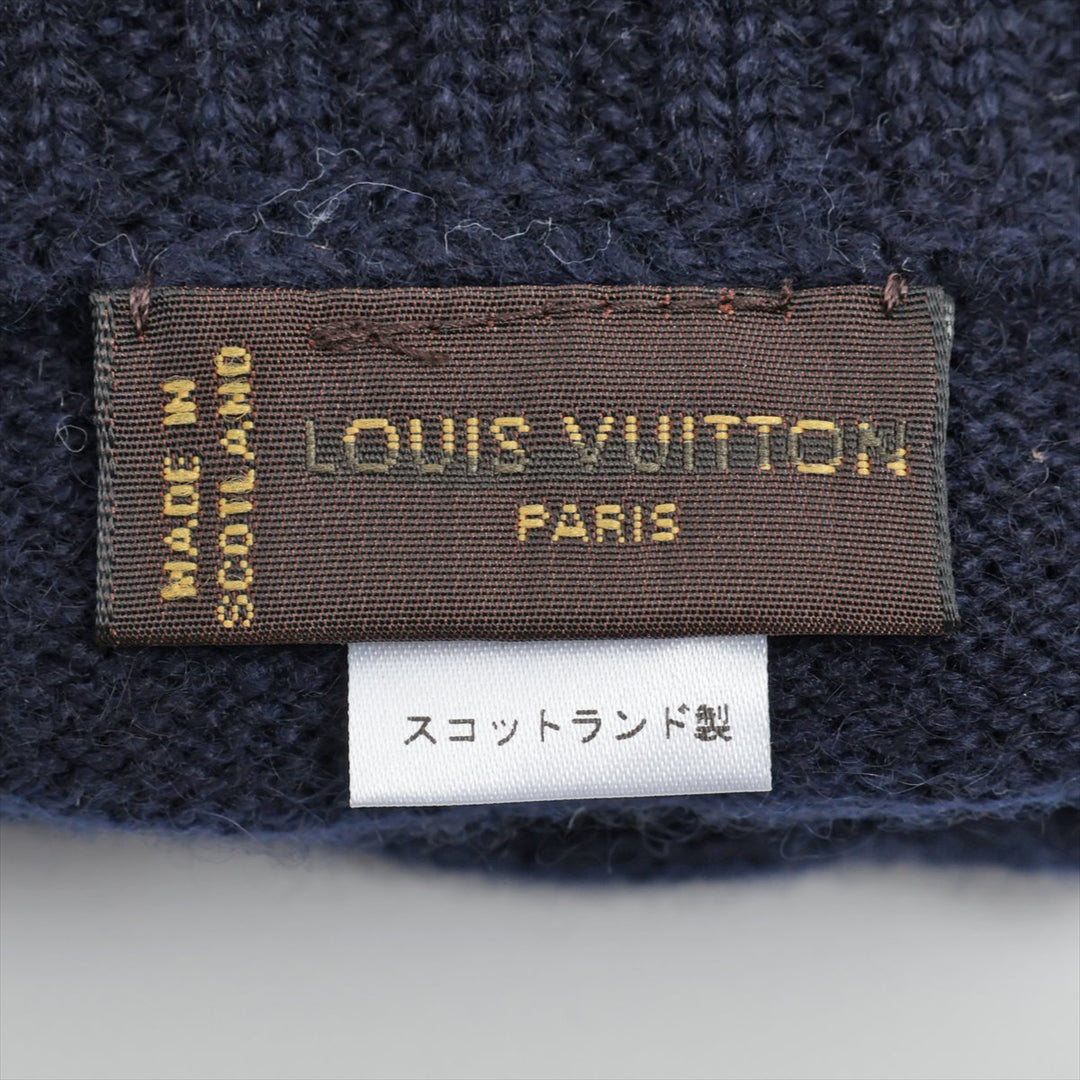 Louis Vuitton Damier Gloves Cashmere Navy Blue