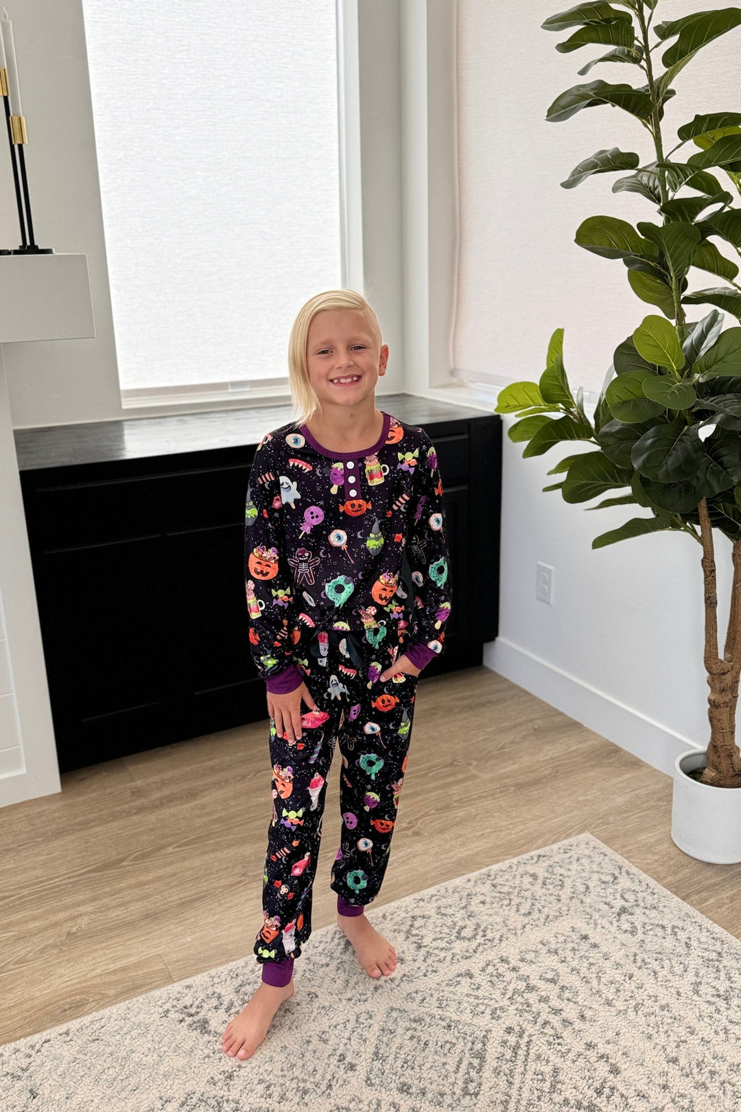 PREORDER: Matching Halloween Jogger Pajama Set in Four Prints