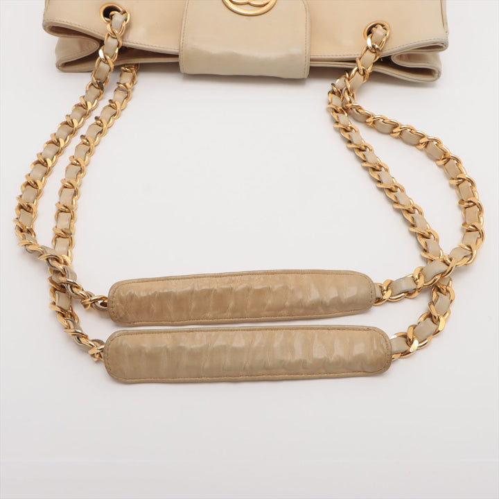 Chanel Matelasse Lambskin Chain Tote Bag Yellow Gold