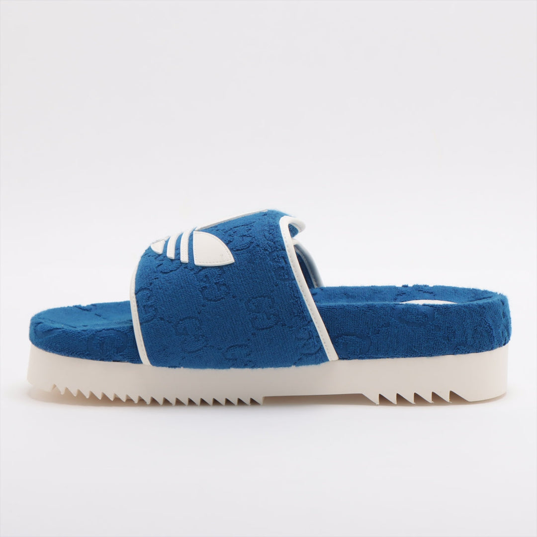 Gucci x Adidas GG Pattern Platform Slide Blue