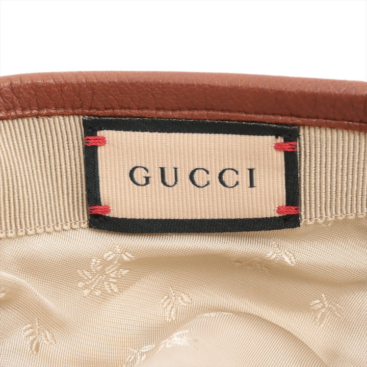 Gucci  GG Blue Denim Canvas Leather Baseball Cap