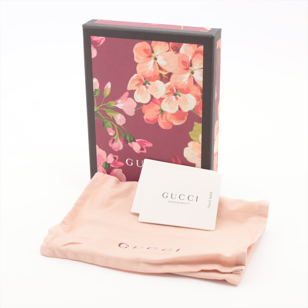 Gucci GG Canvas Floral Blooms Coin Case Beige×Pink