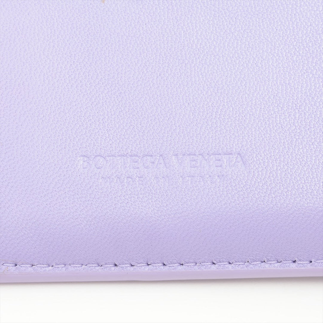 Bottega Veneta Maxi Intrecciato Leather Coin Card Case Purple