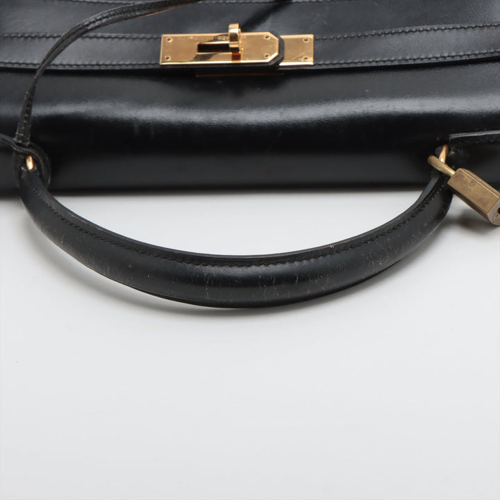 Hermes Kelly 32 Box Calf Black