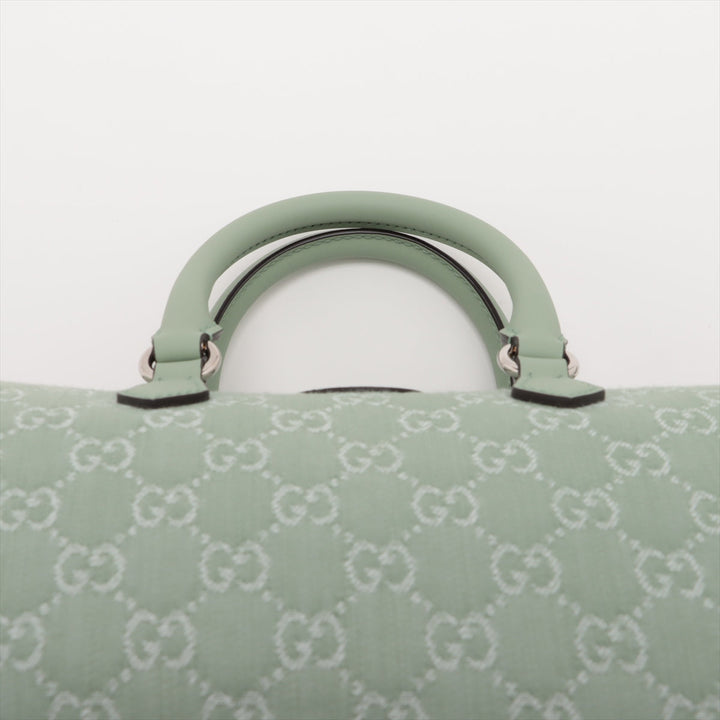 Gucci Ophidia Canvas Leather Two-Way Handbag Mint Green