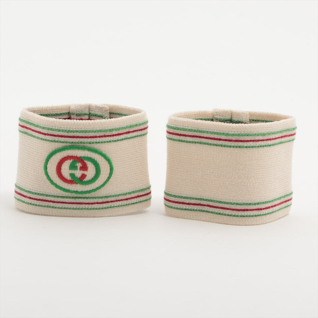 Gucci Interlocking G Headband and Wrist Cuffs White