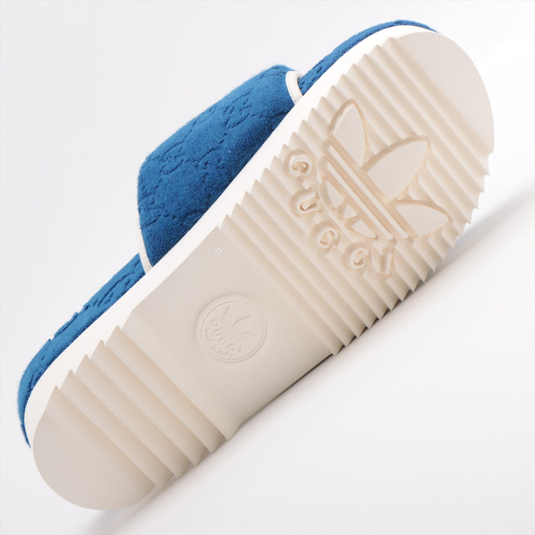 Gucci x Adidas GG Pattern Platform Slide Blue