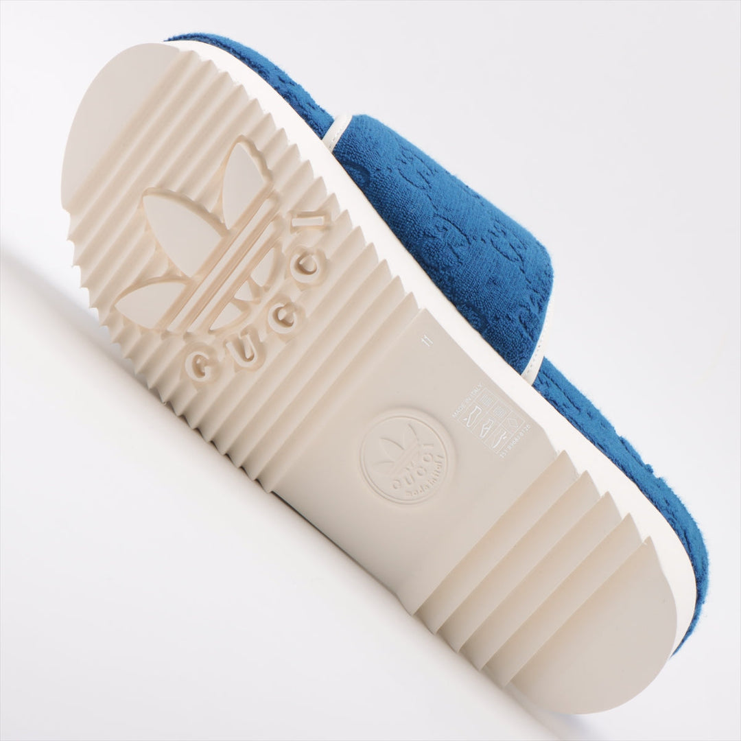 Gucci x Adidas GG Pattern Platform Slide Blue