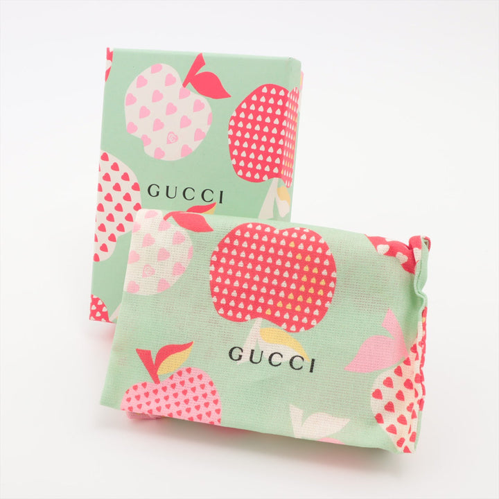 Gucci GG Supreme Apple Heart Compact Wallet Beige x White