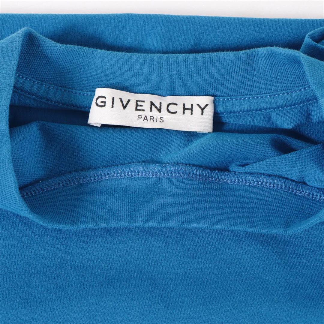 Givenchy Logo Print Cotton T-shirt Blue