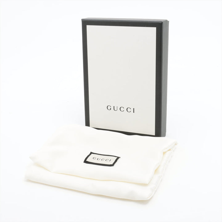 Gucci GG Embossed Leather Card Case Black