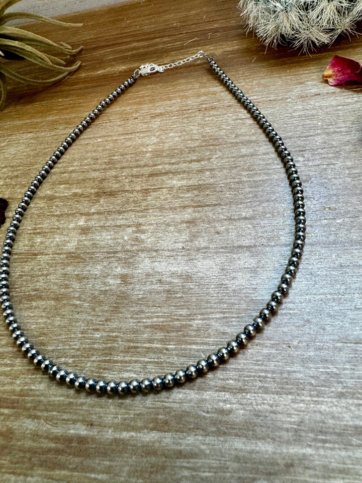 14 inch 3 mm sterling silver pearls - choker