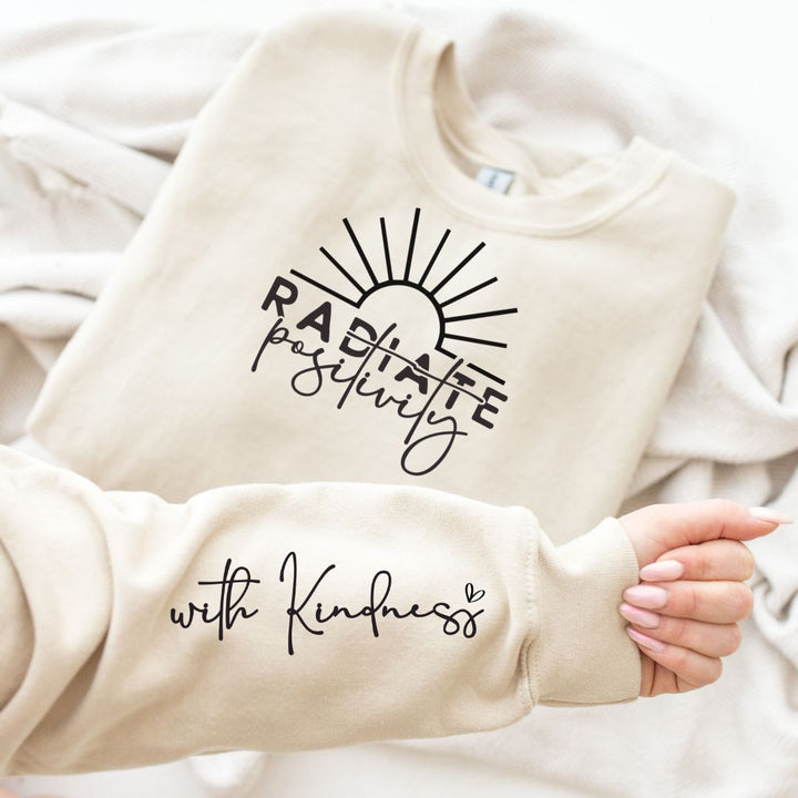 Radiate Positivity Graphic Sweatshirt in Three Colors