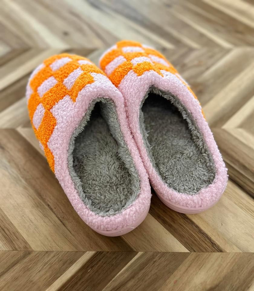 Orange and Pink Slippers