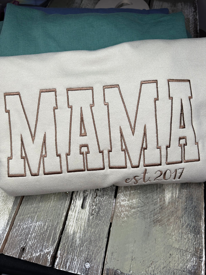 Tonal Mama/Wifey Sweatshirt