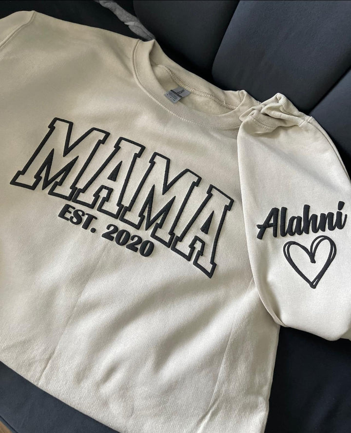 3D Puffy Mom Sweatshirt