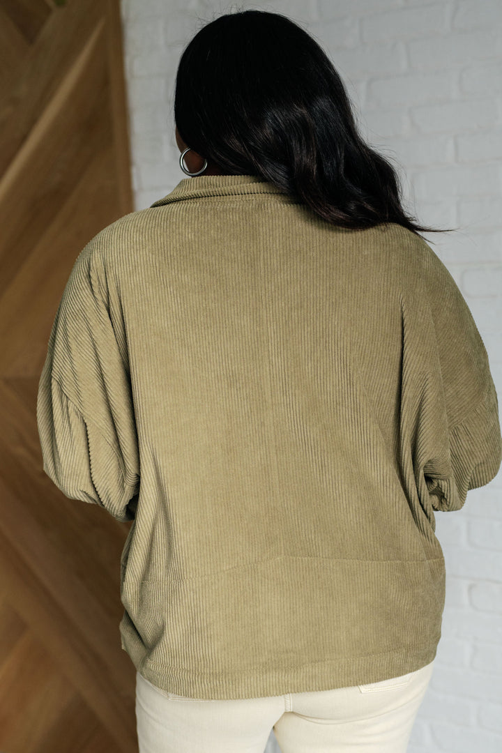 Primrose Corduroy Jacket in Olive