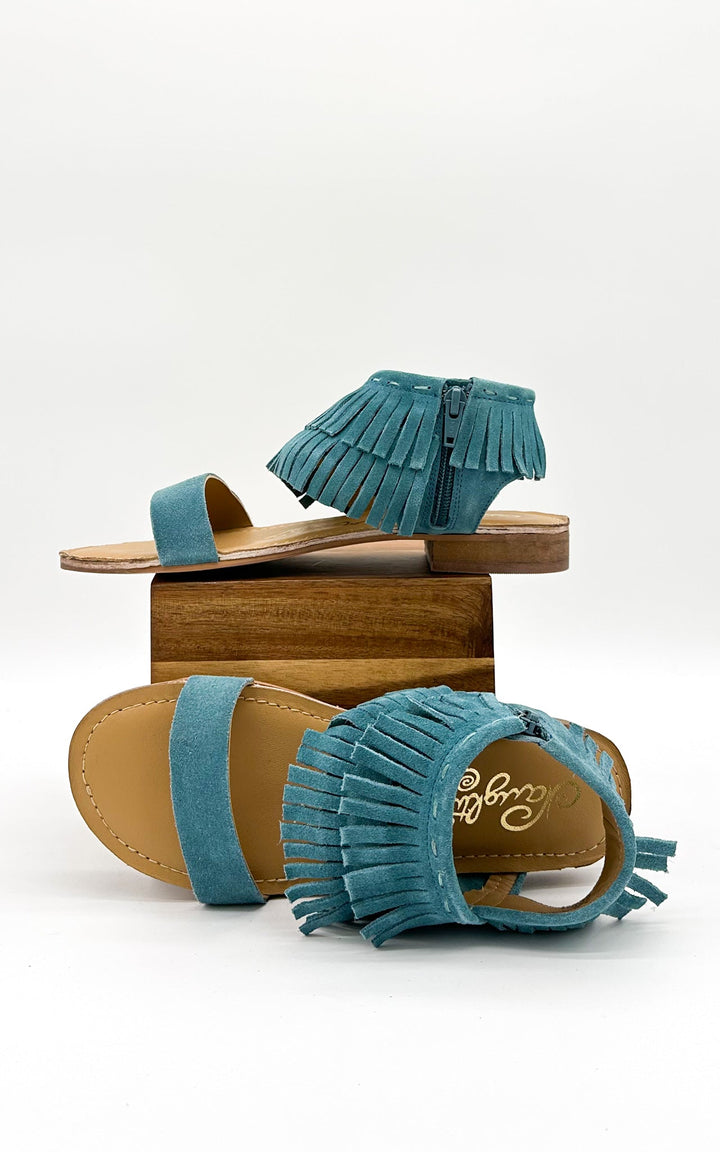 Fringe Star Sandal in Teal