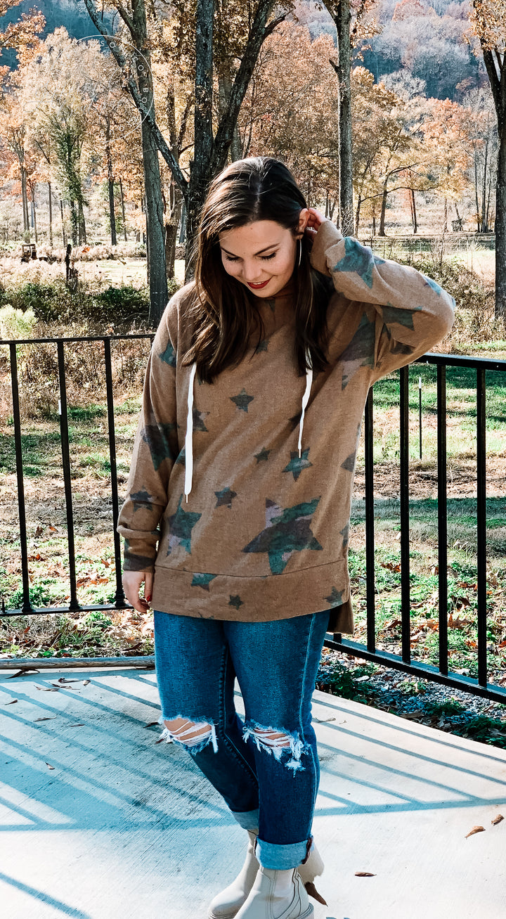 Lindsey Camo Star Top - Jefferson Co. Boutique