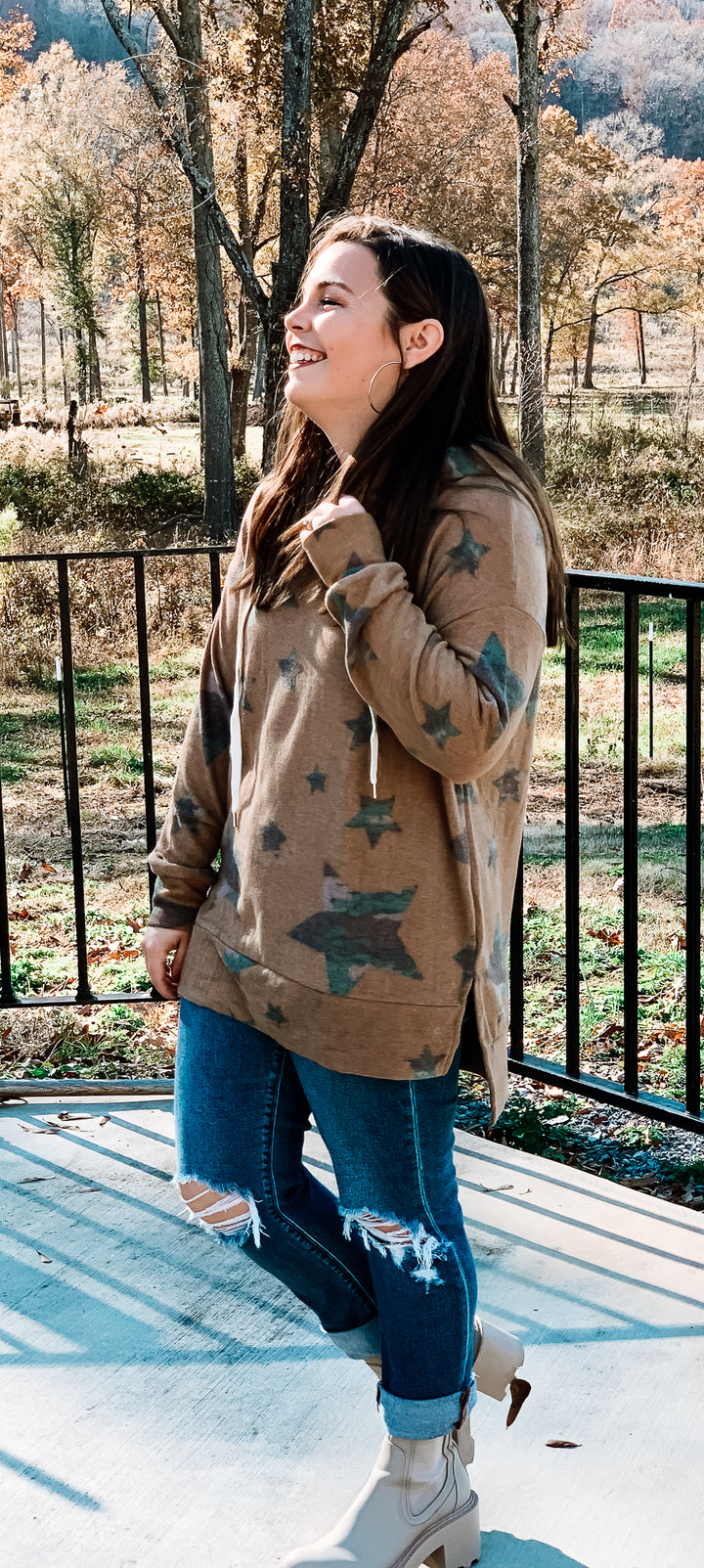 Lindsey Camo Star Top - Jefferson Co. Boutique