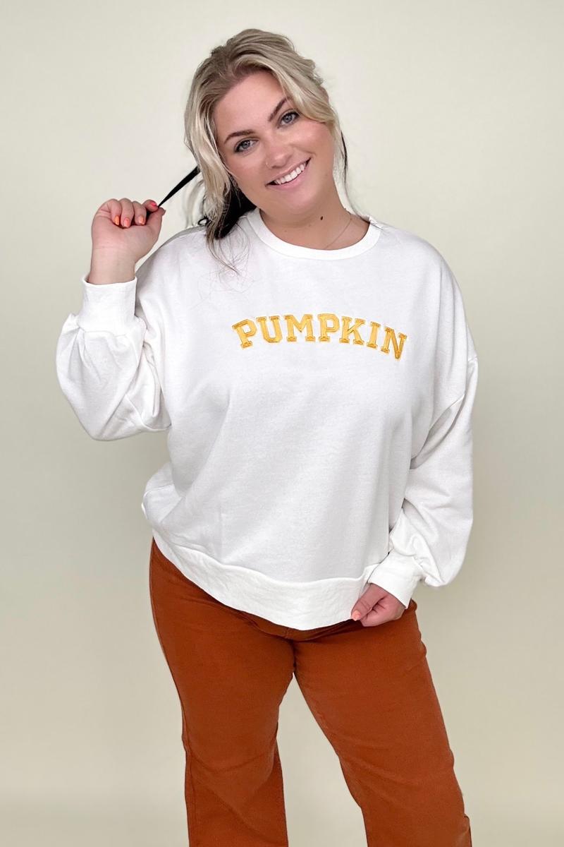 PUMPKIN Graphic Sweatshirt And Shorts Set